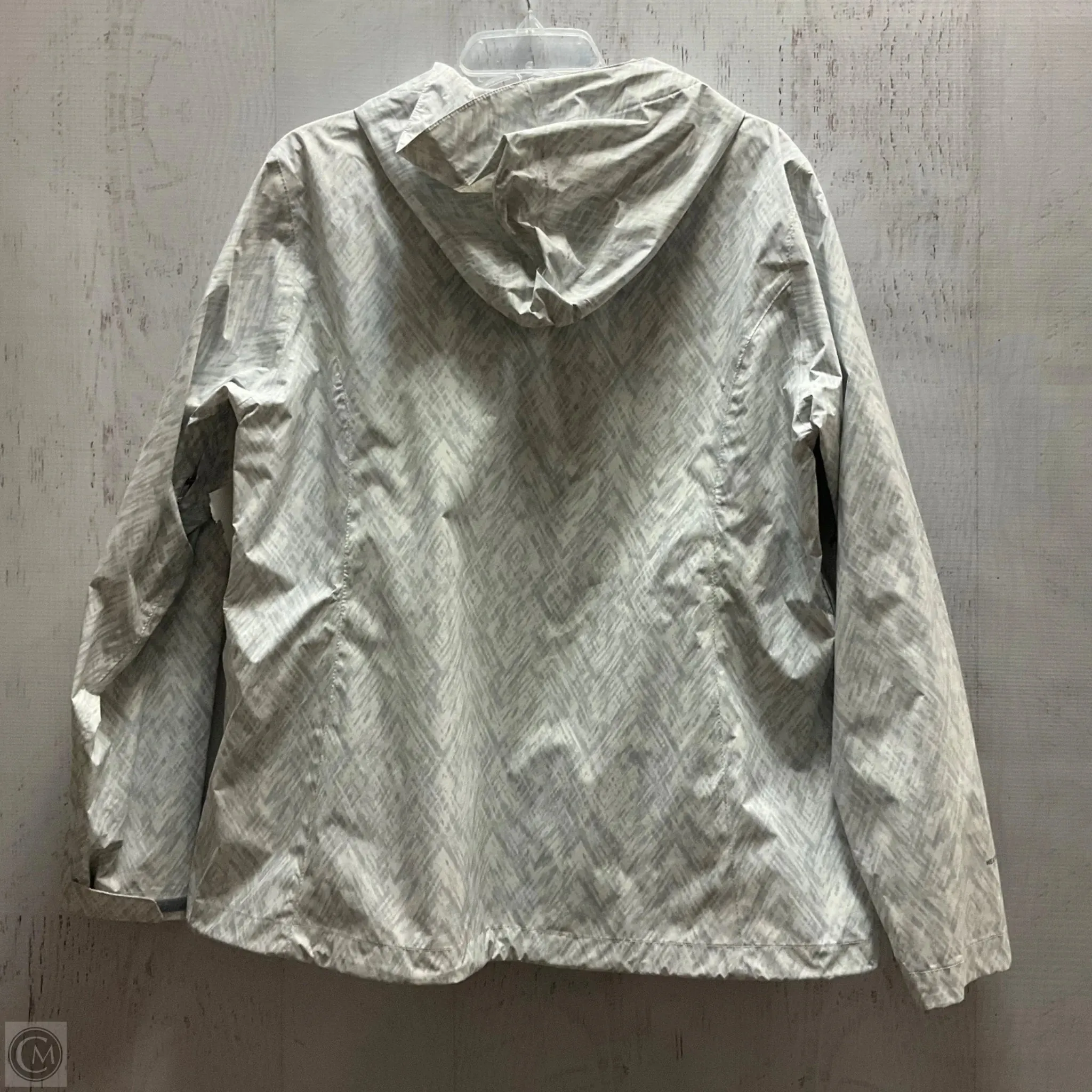 Athletic Jacket By Eddie Bauer In Grey & White, Size: Xl