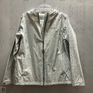Athletic Jacket By Eddie Bauer In Grey & White, Size: Xl