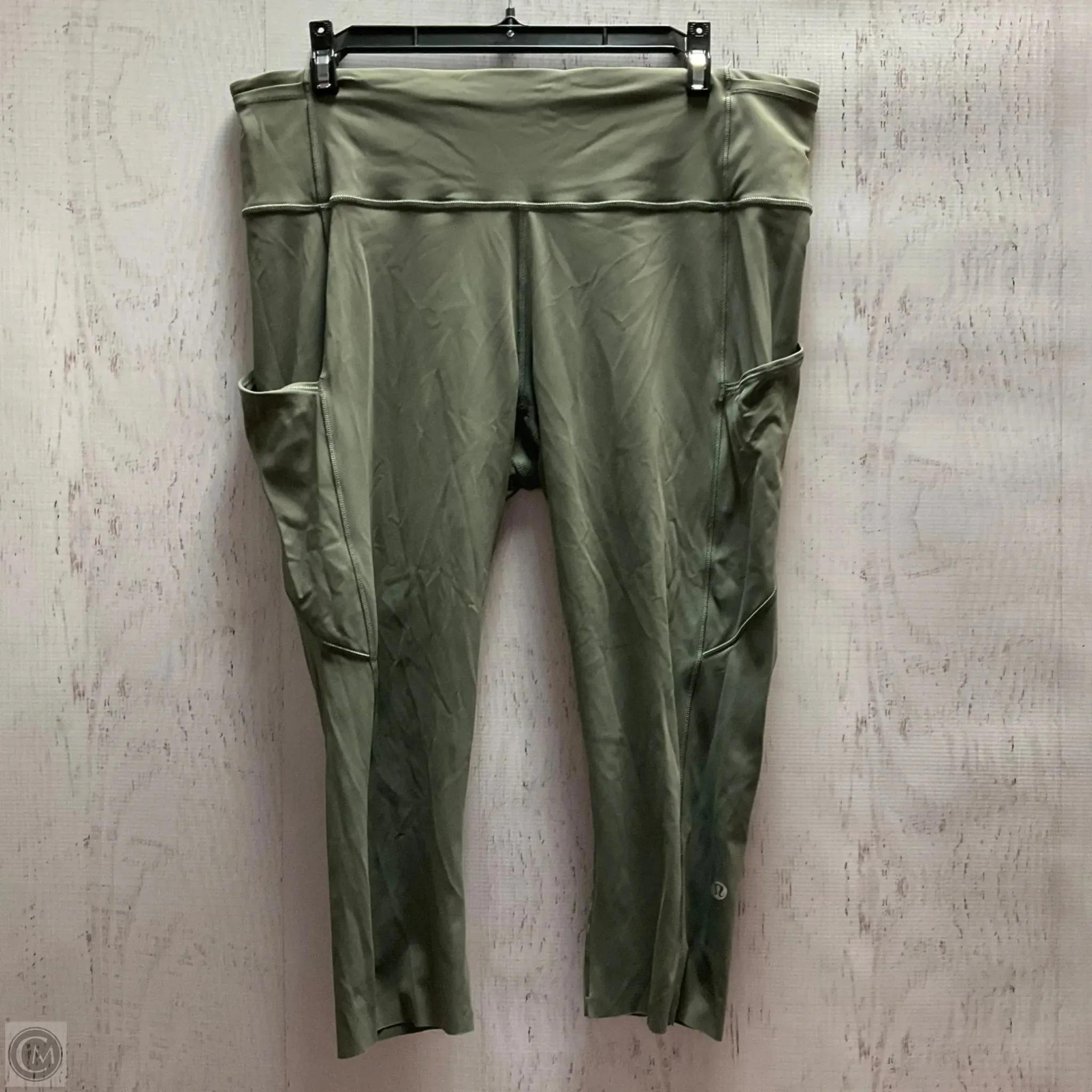 Athletic Leggings By Lululemon In Green, Size: 12