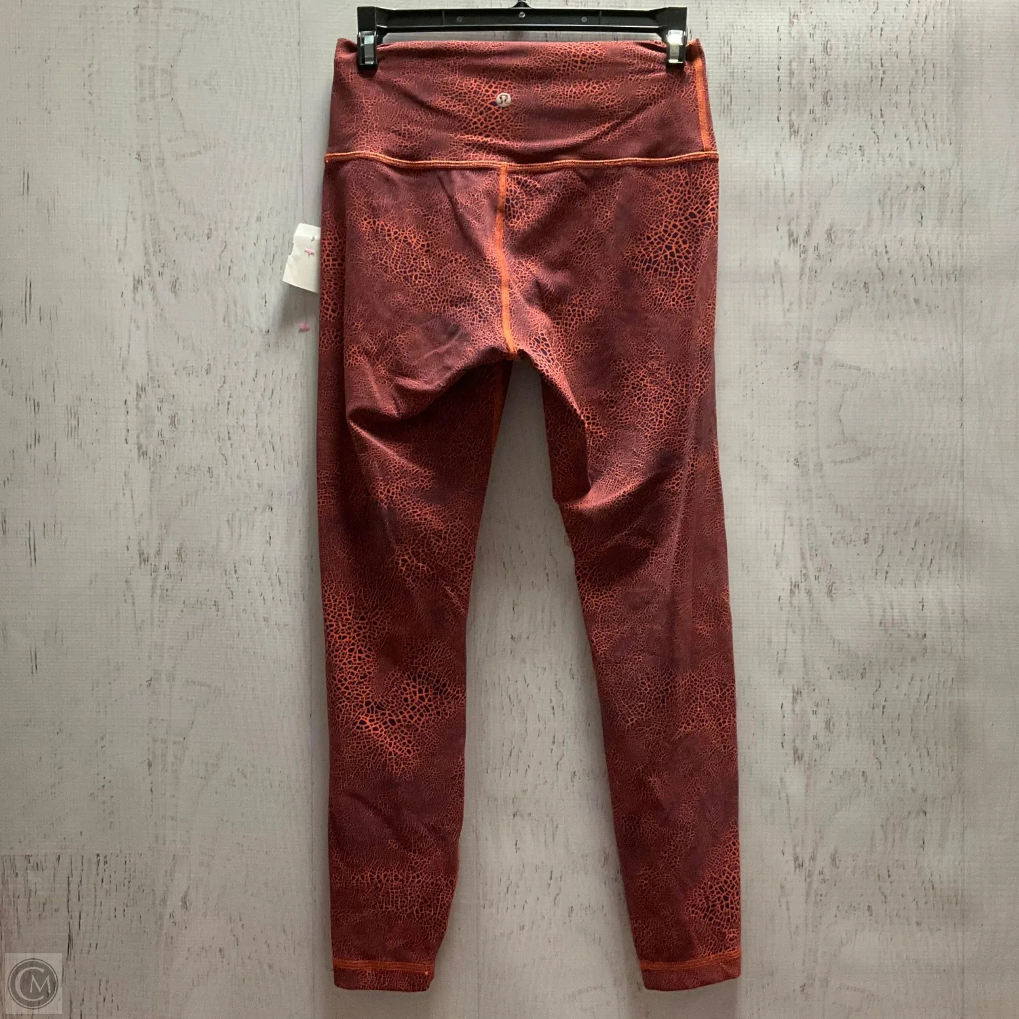 Athletic Leggings By Lululemon In Orange, Size: 8