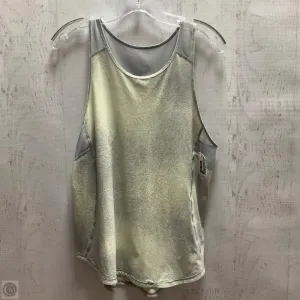 Athletic Tank Top By Lululemon In Grey & Yellow, Size: 8