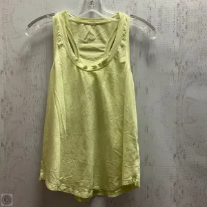 Athletic Tank Top By Lululemon In Yellow, Size: M