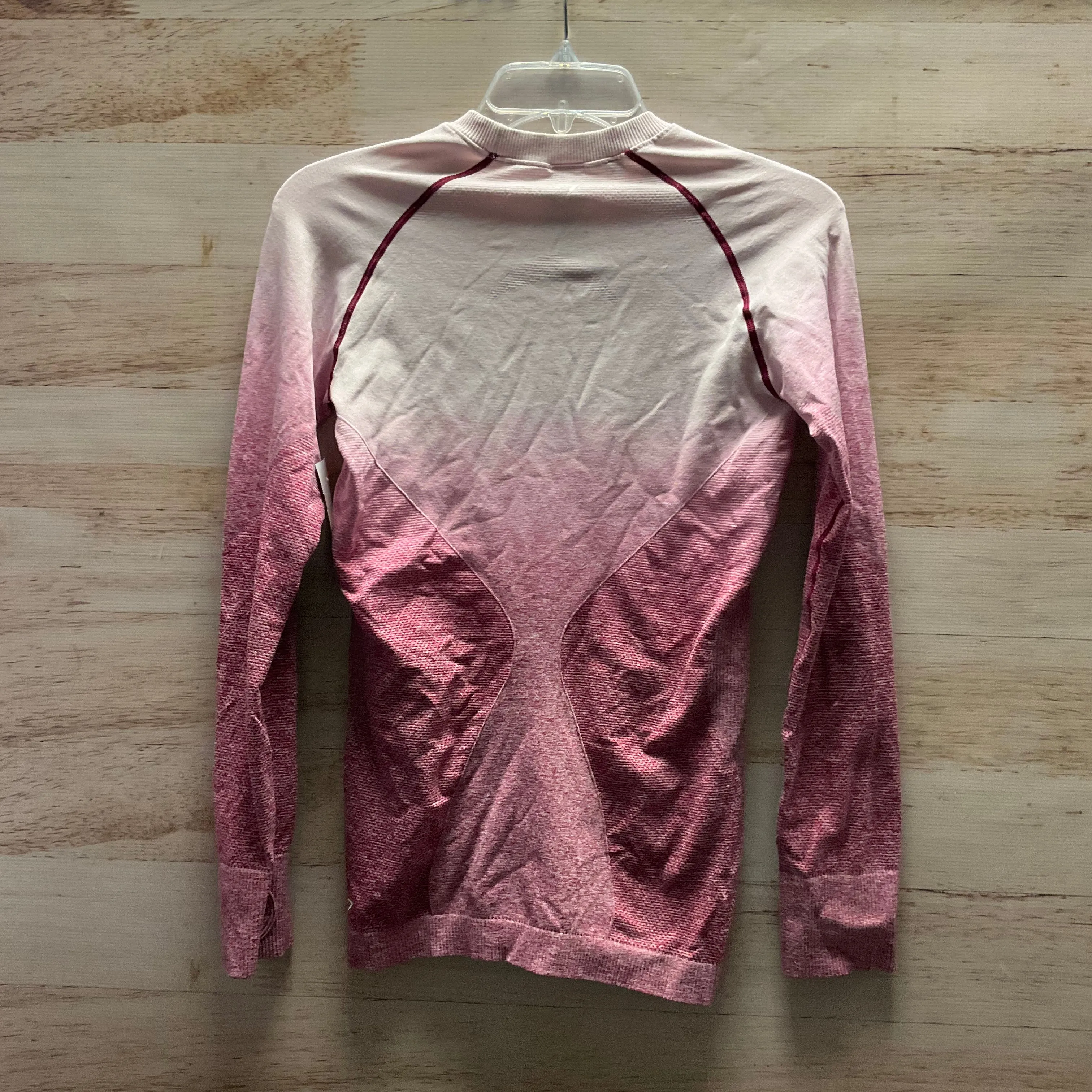 Athletic Top Long Sleeve Collar By Gym Shark In Pink, Size: M