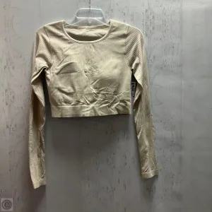 Athletic Top Long Sleeve Crewneck By Lululemon In Tan, Size: 8
