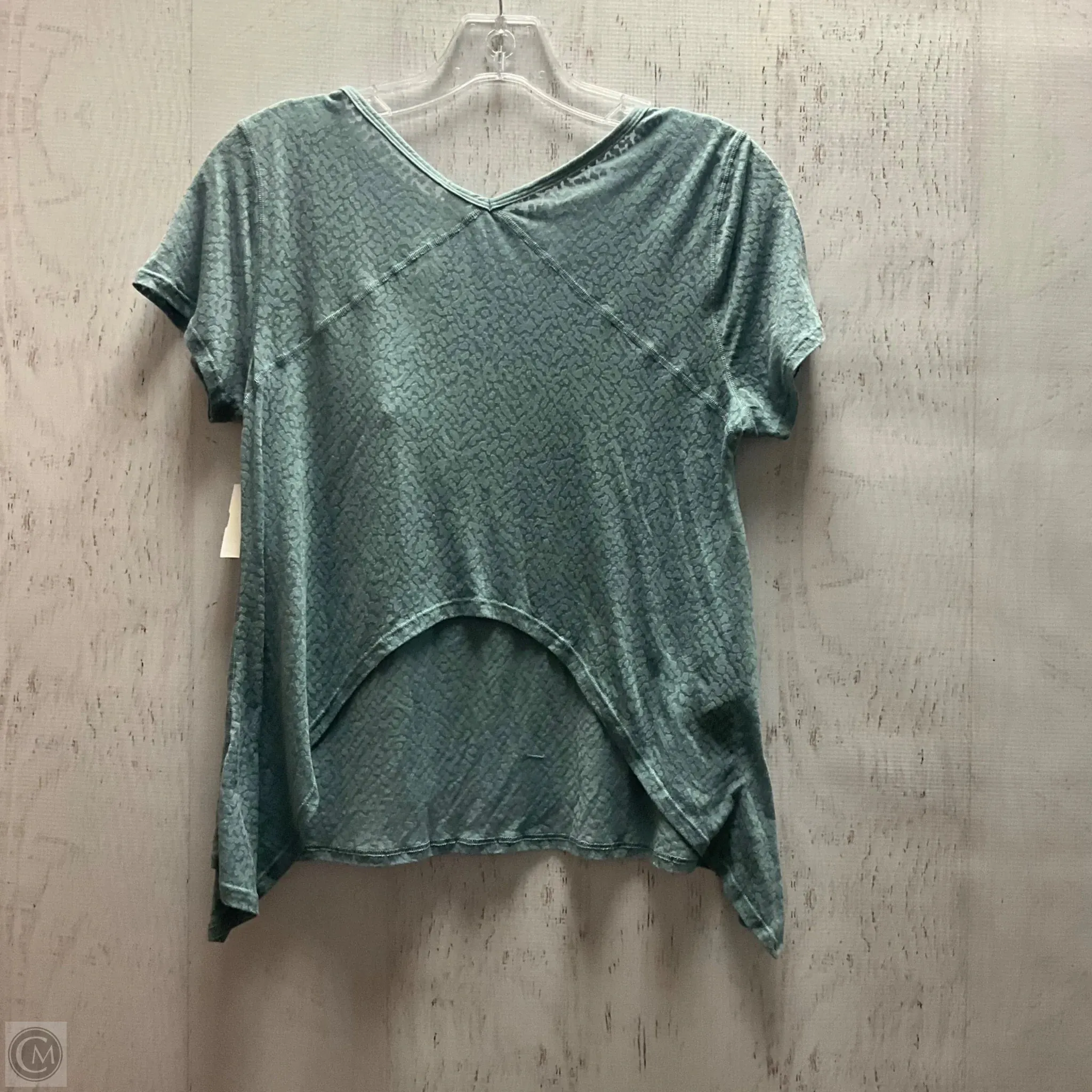 Athletic Top Short Sleeve By Lululemon In Blue, Size: Xs