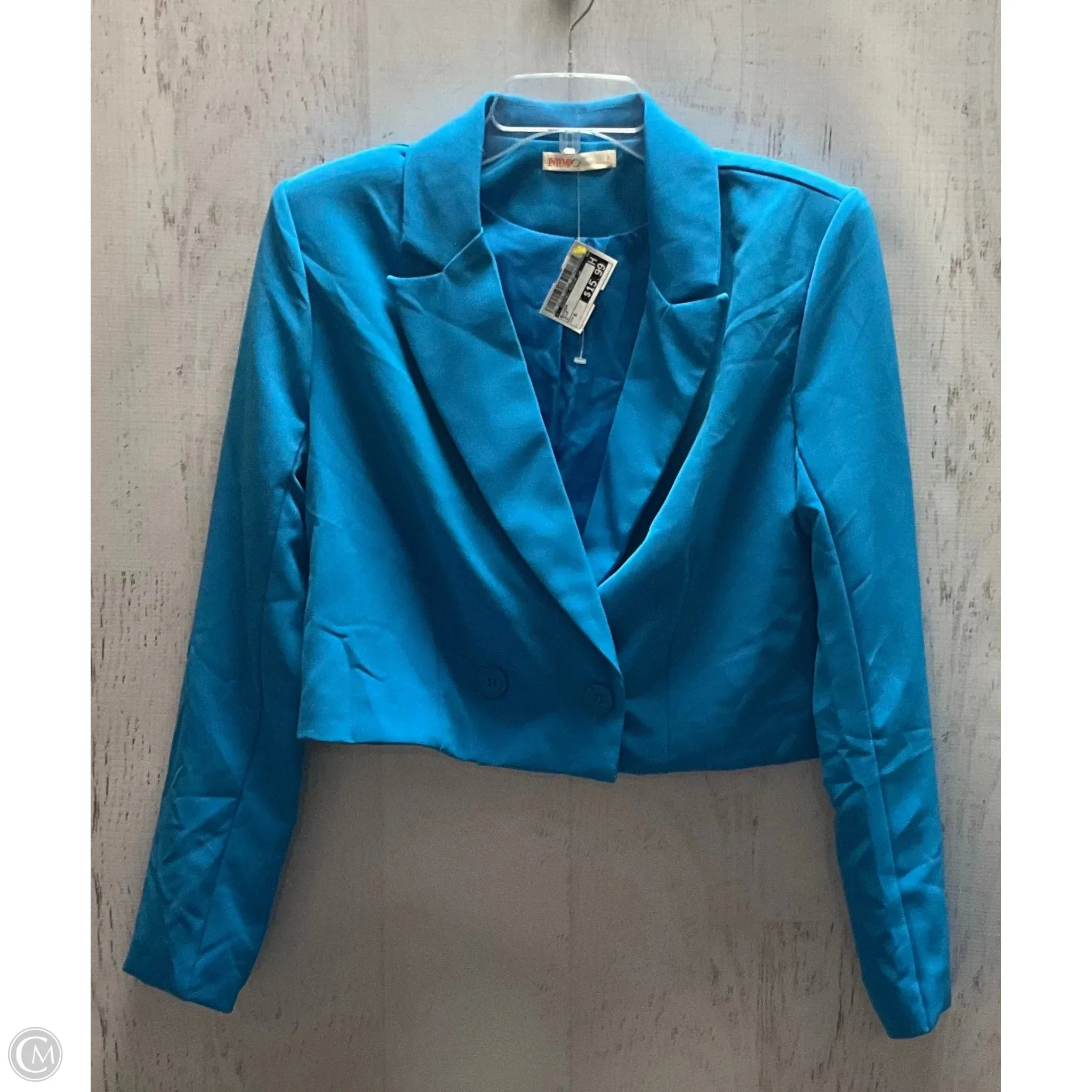 Blazer By Clothes Mentor In Blue, Size: S