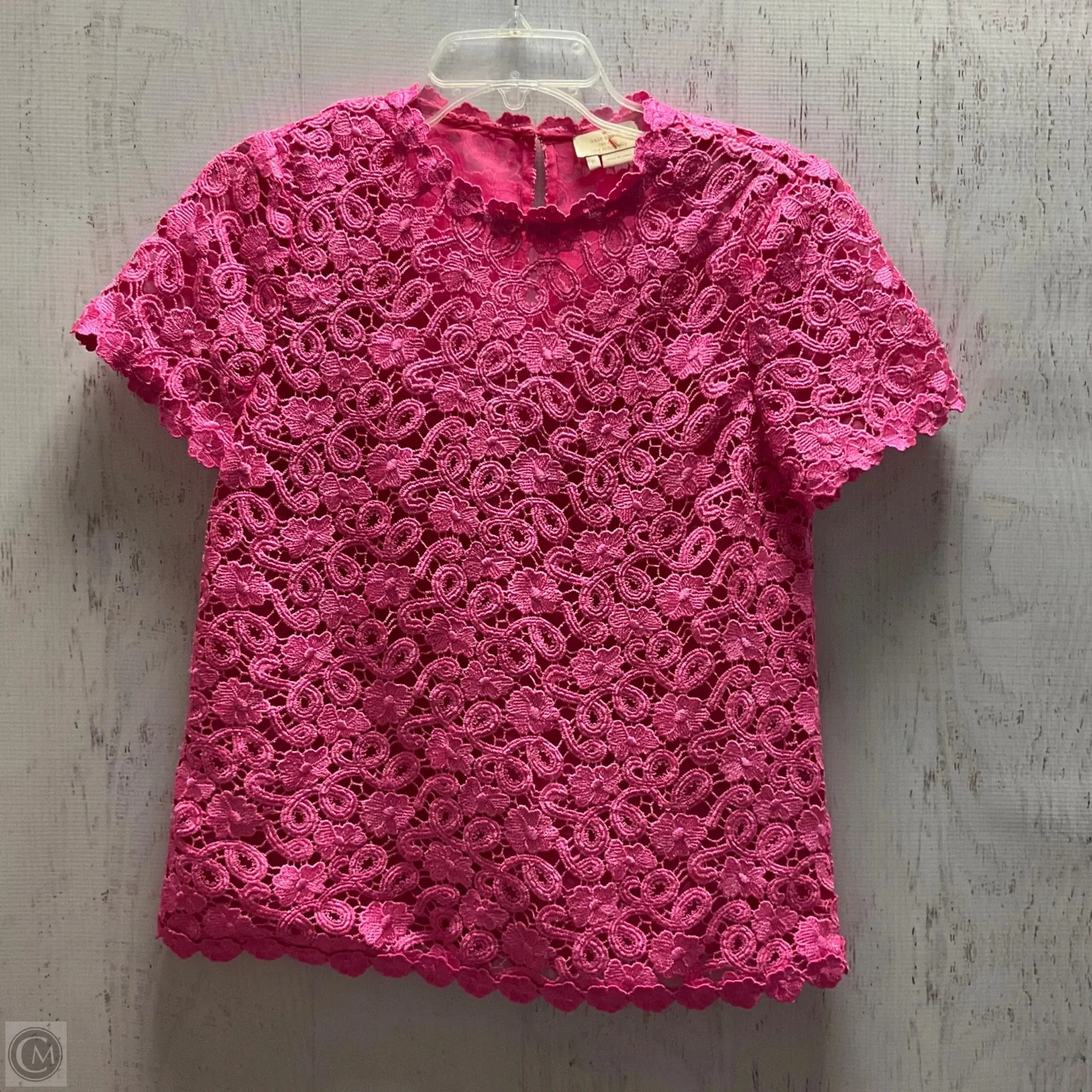 Blouse Short Sleeve By Kate Spade In Pink, Size: 0