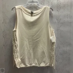 Blouse Sleeveless By Ann Taylor In White, Size: L