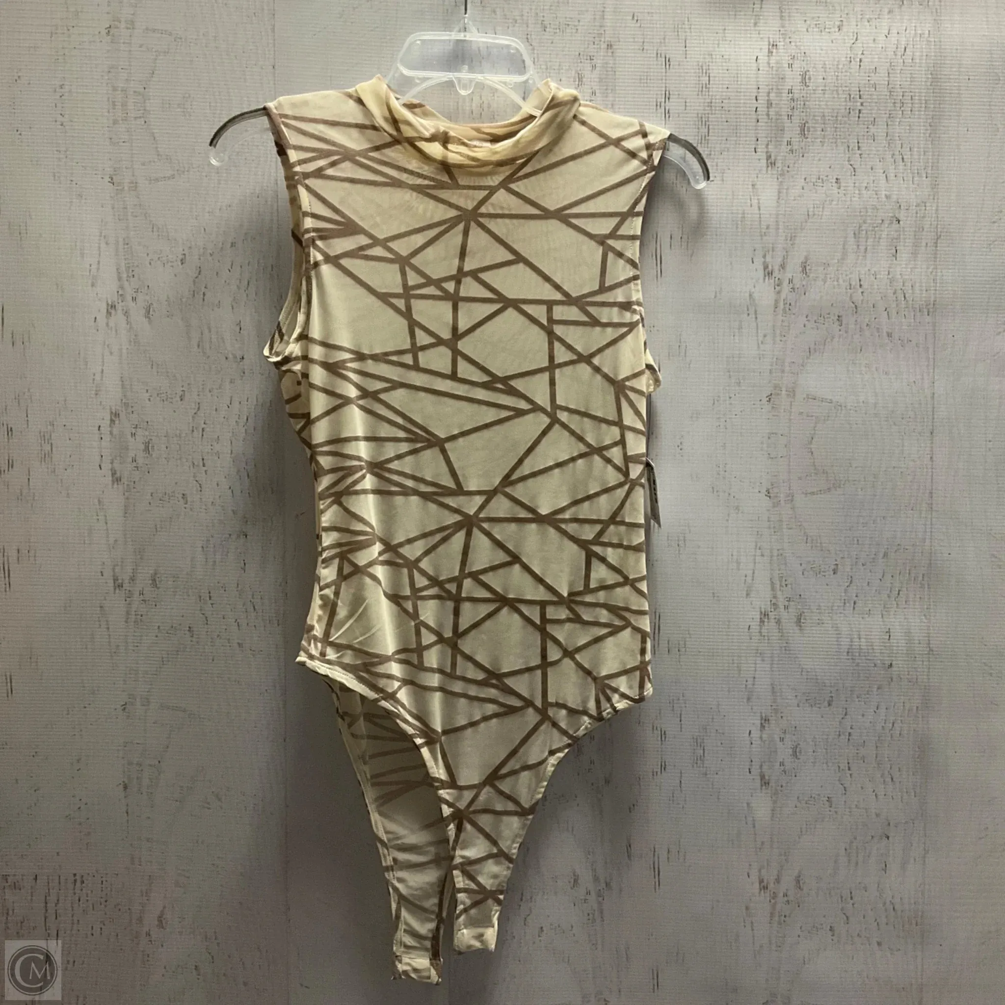 Bodysuit By Vestique In Brown & Cream, Size: L