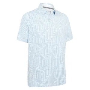 Callaway Warped Gingham Print Polo Shirt - Bright White