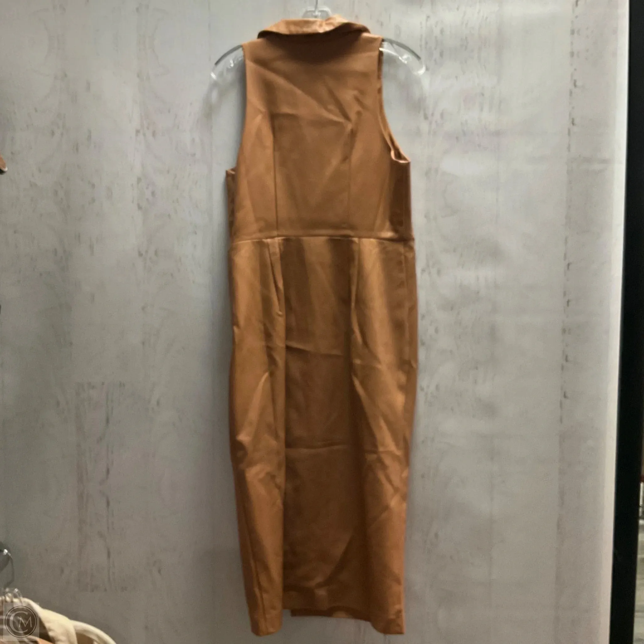 Dress Casual Midi By Anthropologie In Tan, Size: 12