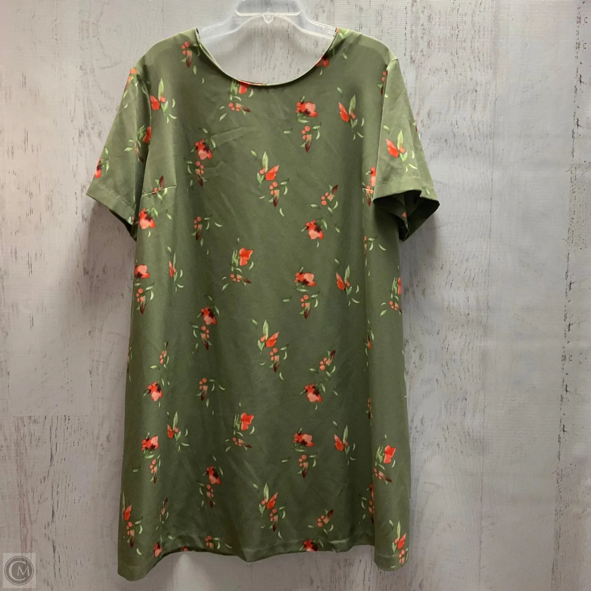 Dress Casual Midi By Ava & Viv In Green, Size: 1x