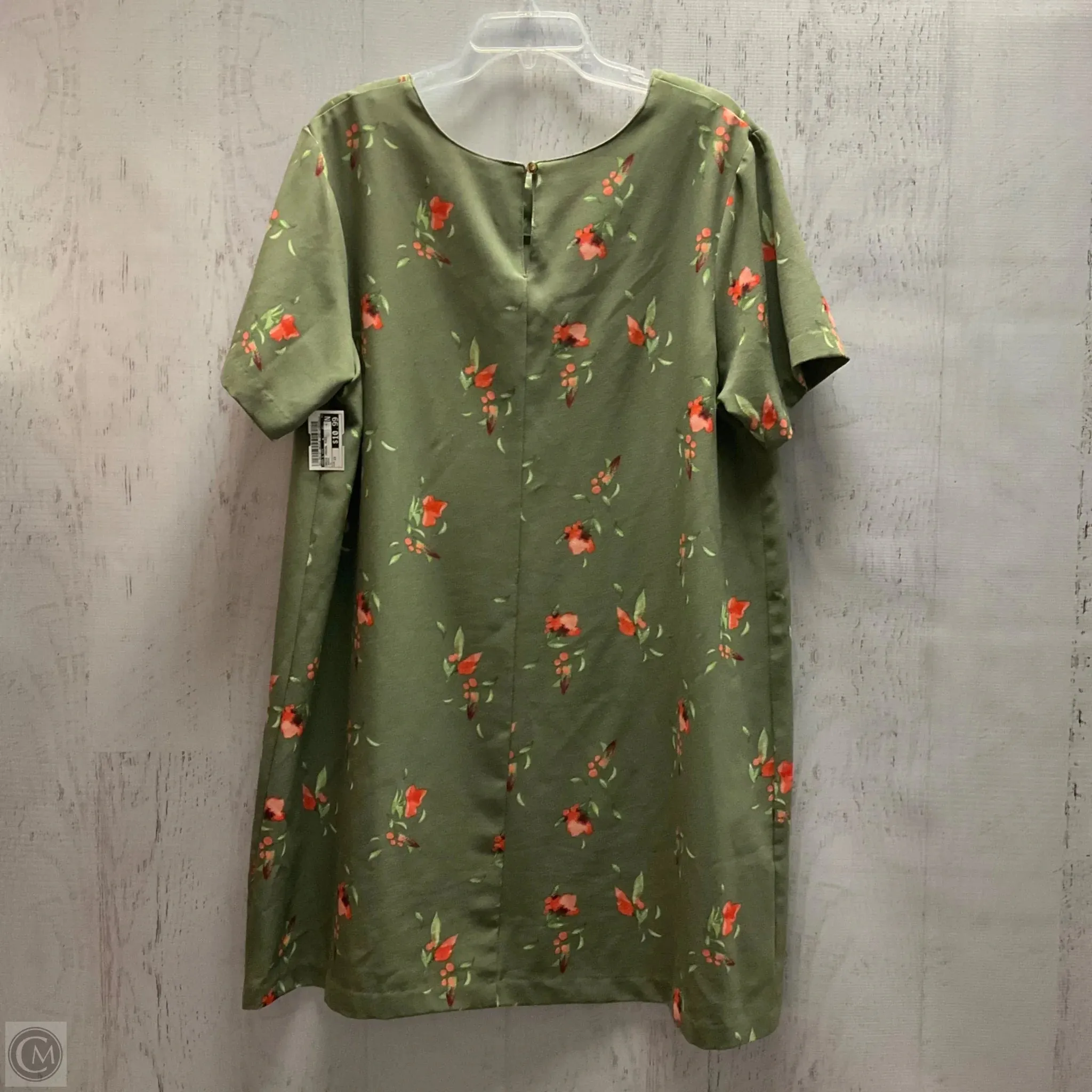 Dress Casual Midi By Ava & Viv In Green, Size: 1x