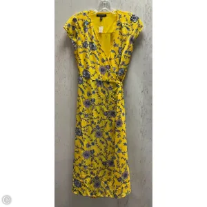 Dress Casual Midi By Banana Republic In Yellow, Size: 4