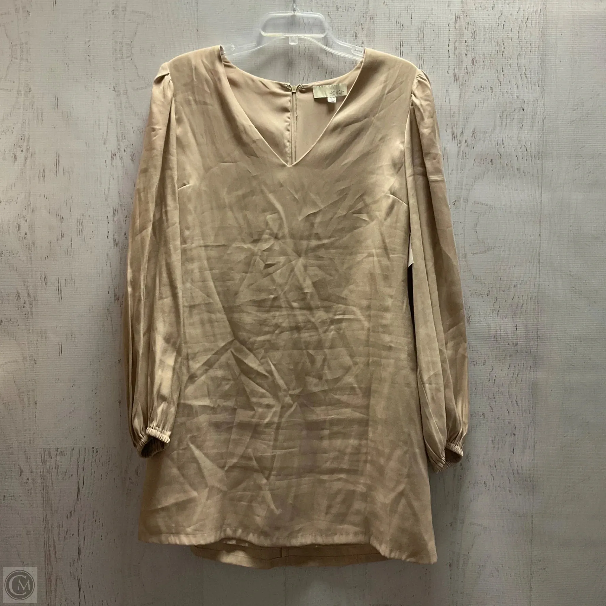 Dress Casual Midi By Clothes Mentor In Tan, Size: L