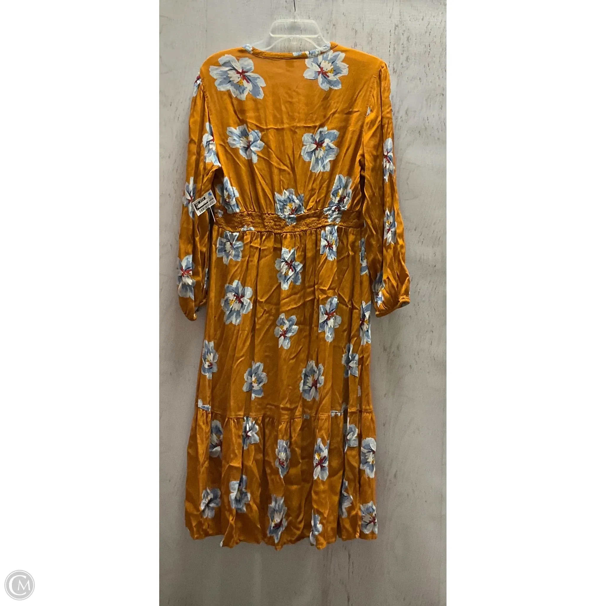 Dress Casual Midi By Old Navy In Yellow, Size: L