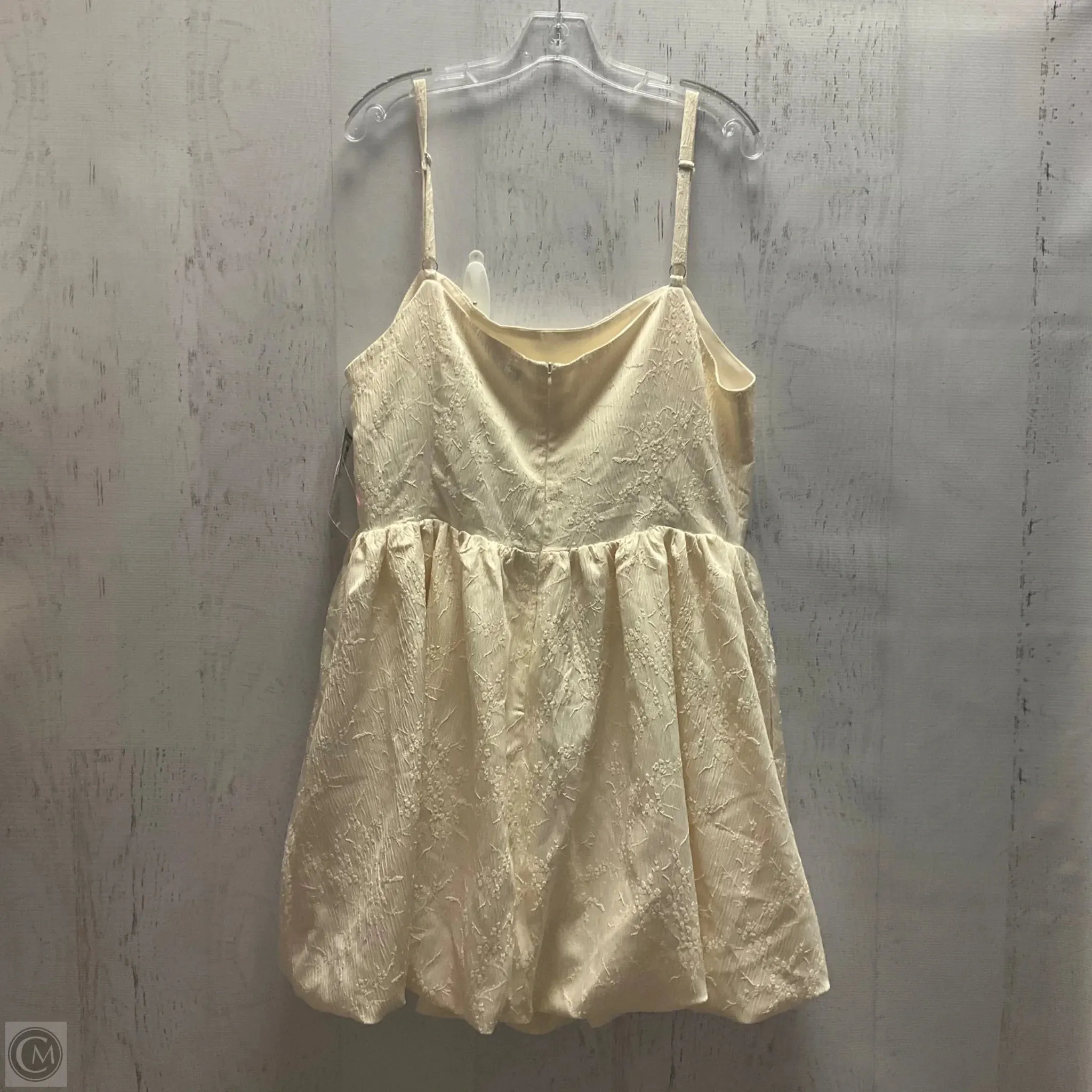 Dress Party Short By Clothes Mentor In Cream, Size: Xl