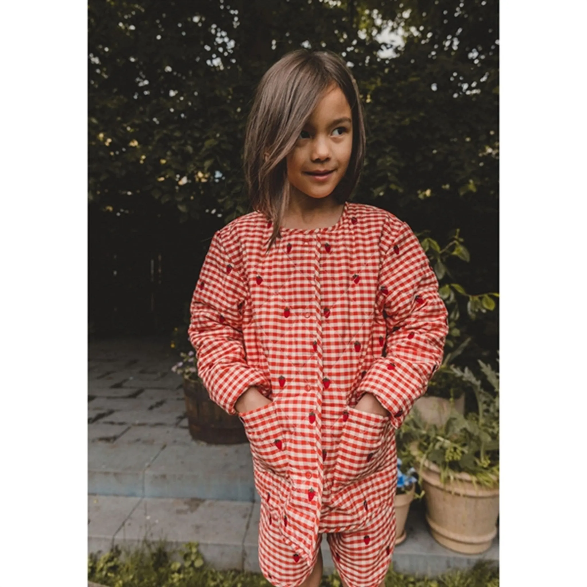 Flss Molly Jacket Berry Gingham