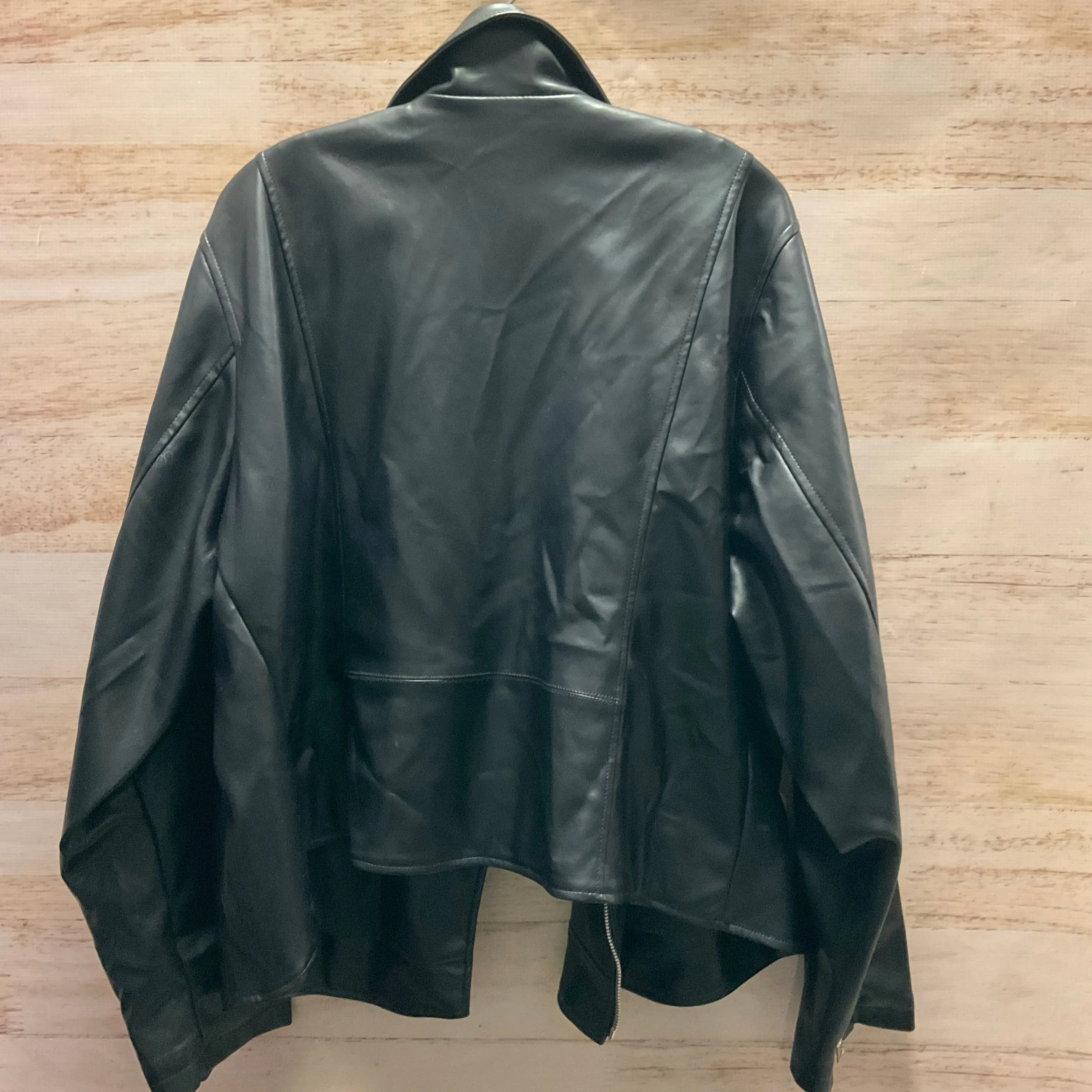 Jacket Leather By Torrid In Black, Size: 4