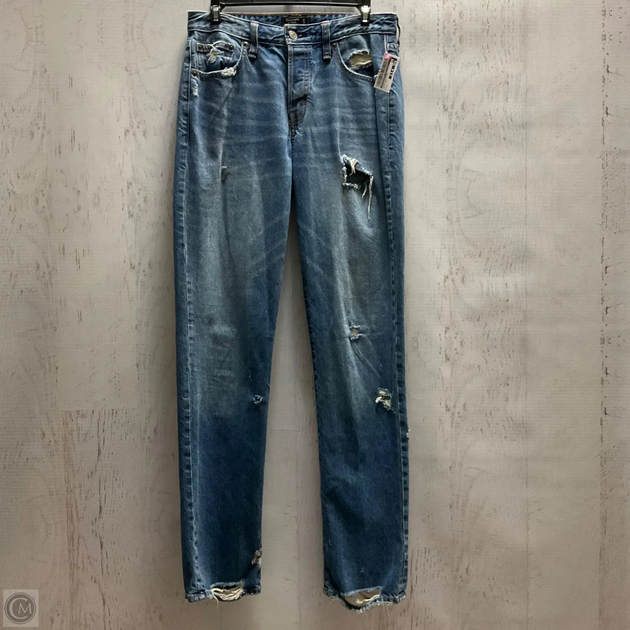 Jeans Boyfriend By Abercrombie And Fitch In Blue Denim, Size: 4