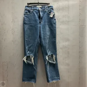 Jeans Straight By Abercrombie And Fitch In Blue Denim, Size: 4