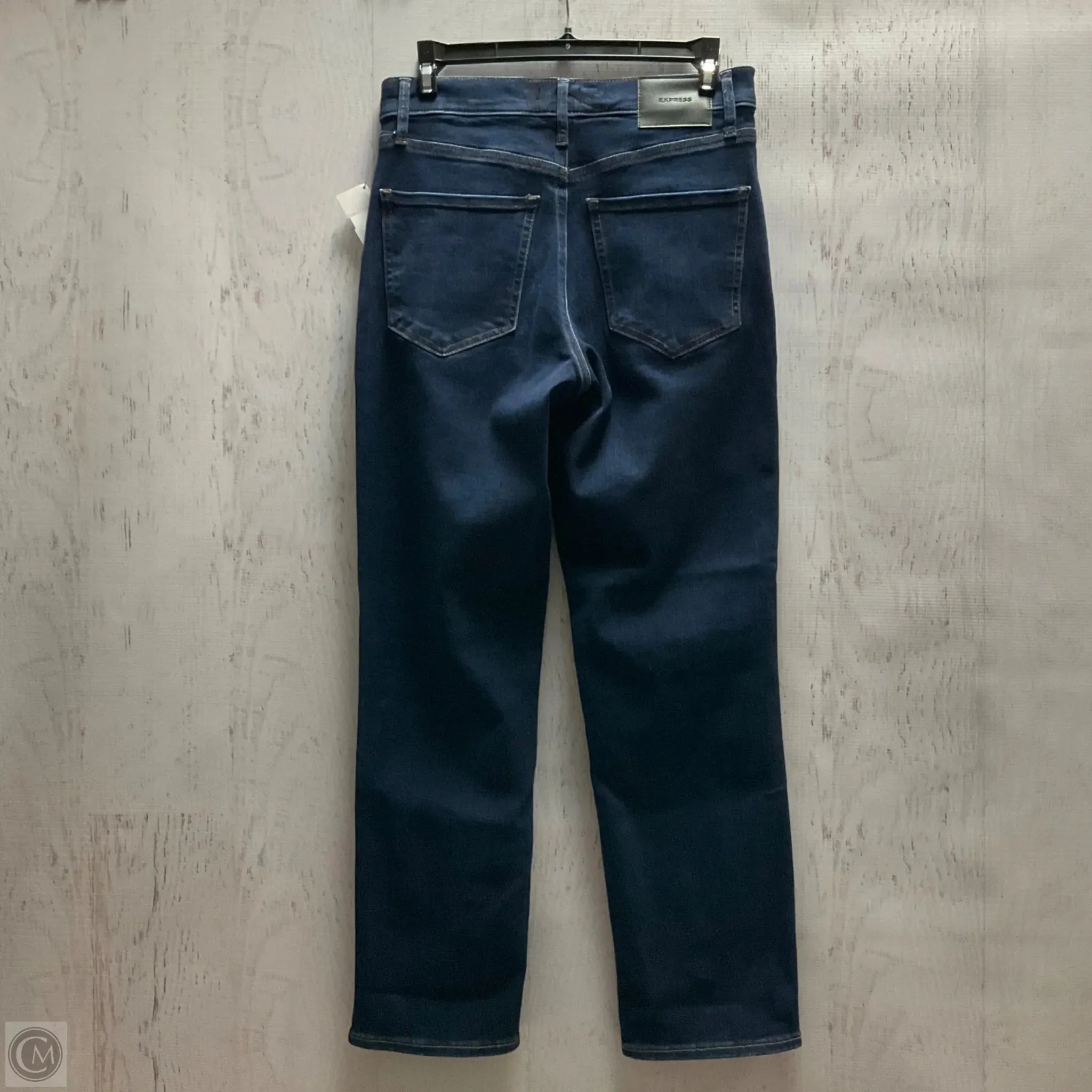 Jeans Straight By Express In Blue Denim, Size: 4