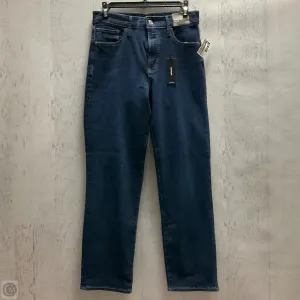 Jeans Straight By Express In Blue Denim, Size: 4