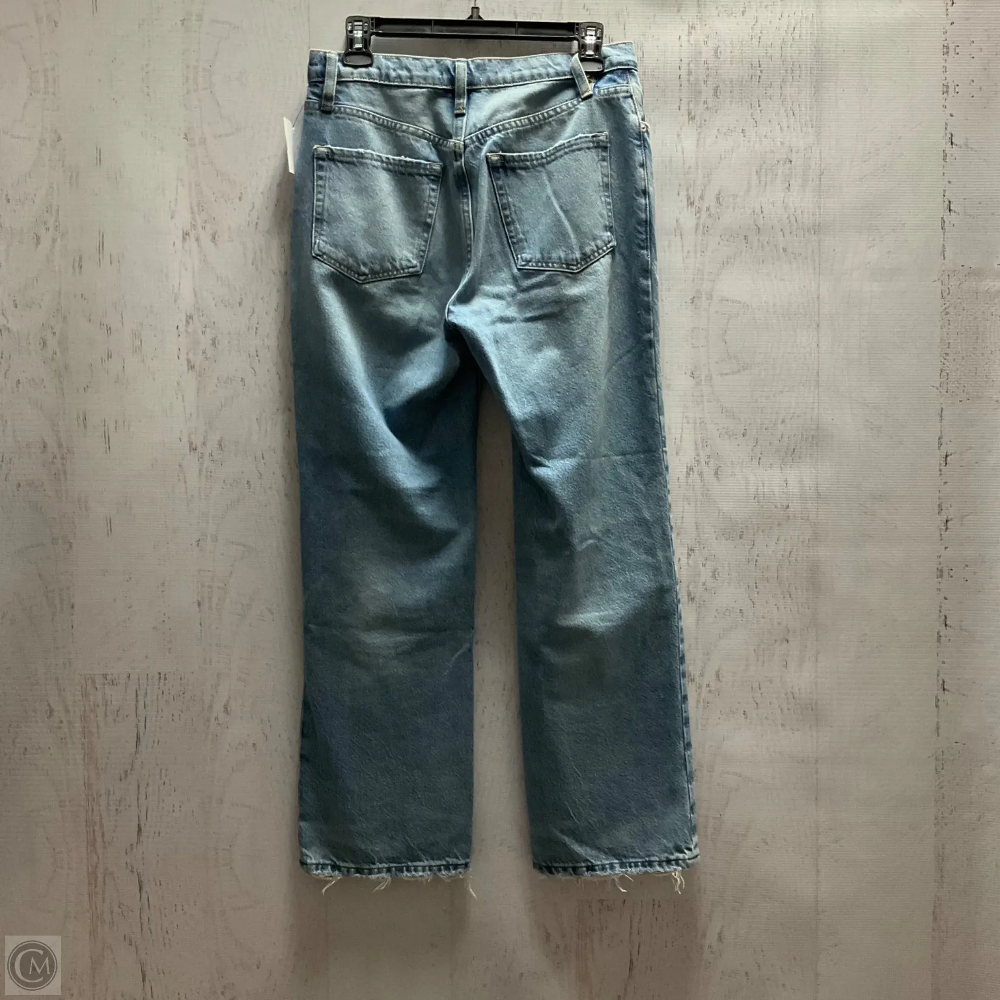 Jeans Straight By Frame In Blue Denim, Size: 4