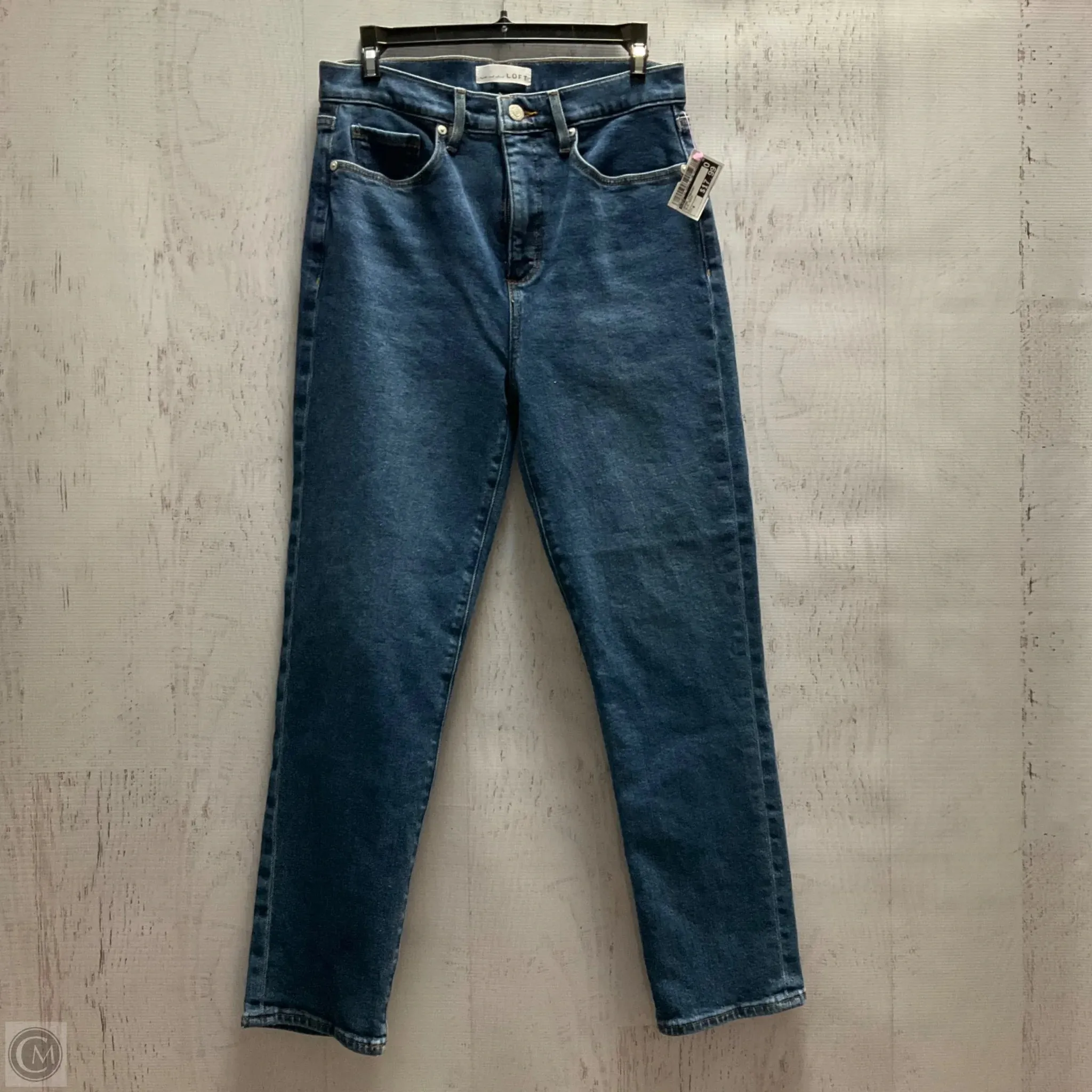 Jeans Straight By Loft In Blue Denim, Size: 4