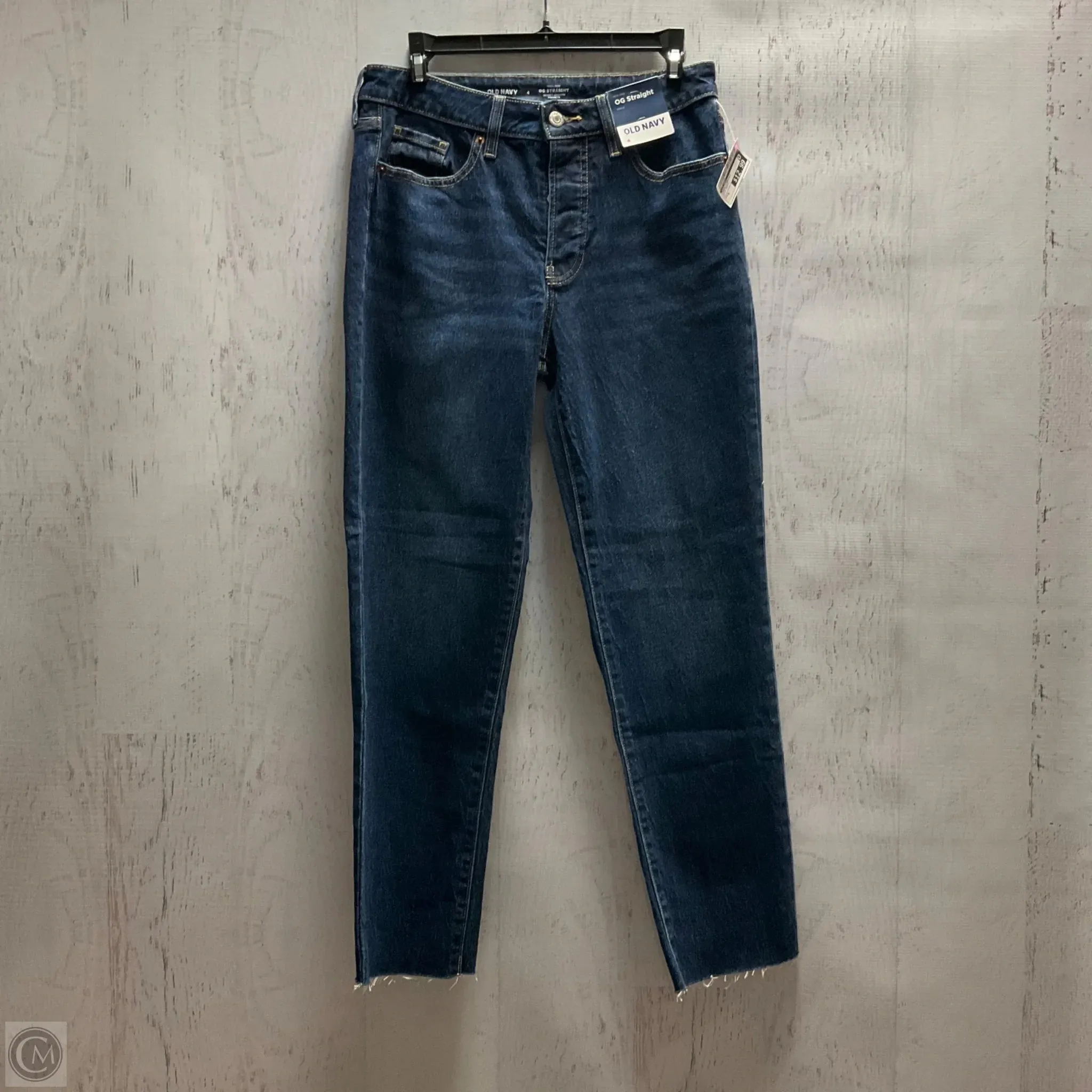Jeans Straight By Old Navy In Blue Denim, Size: 4