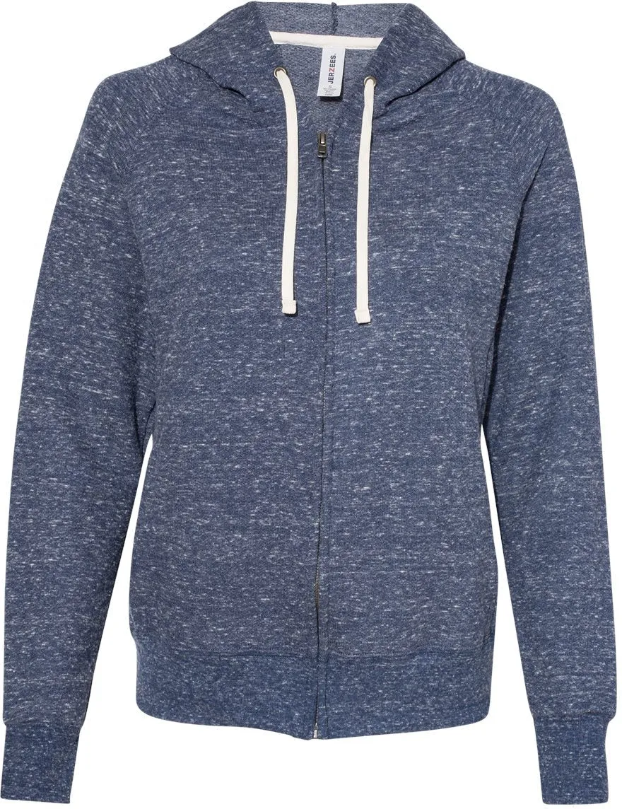 Jerzees Ladies Snow Heather French Terry Full-Zip Hooded Sweatshirt