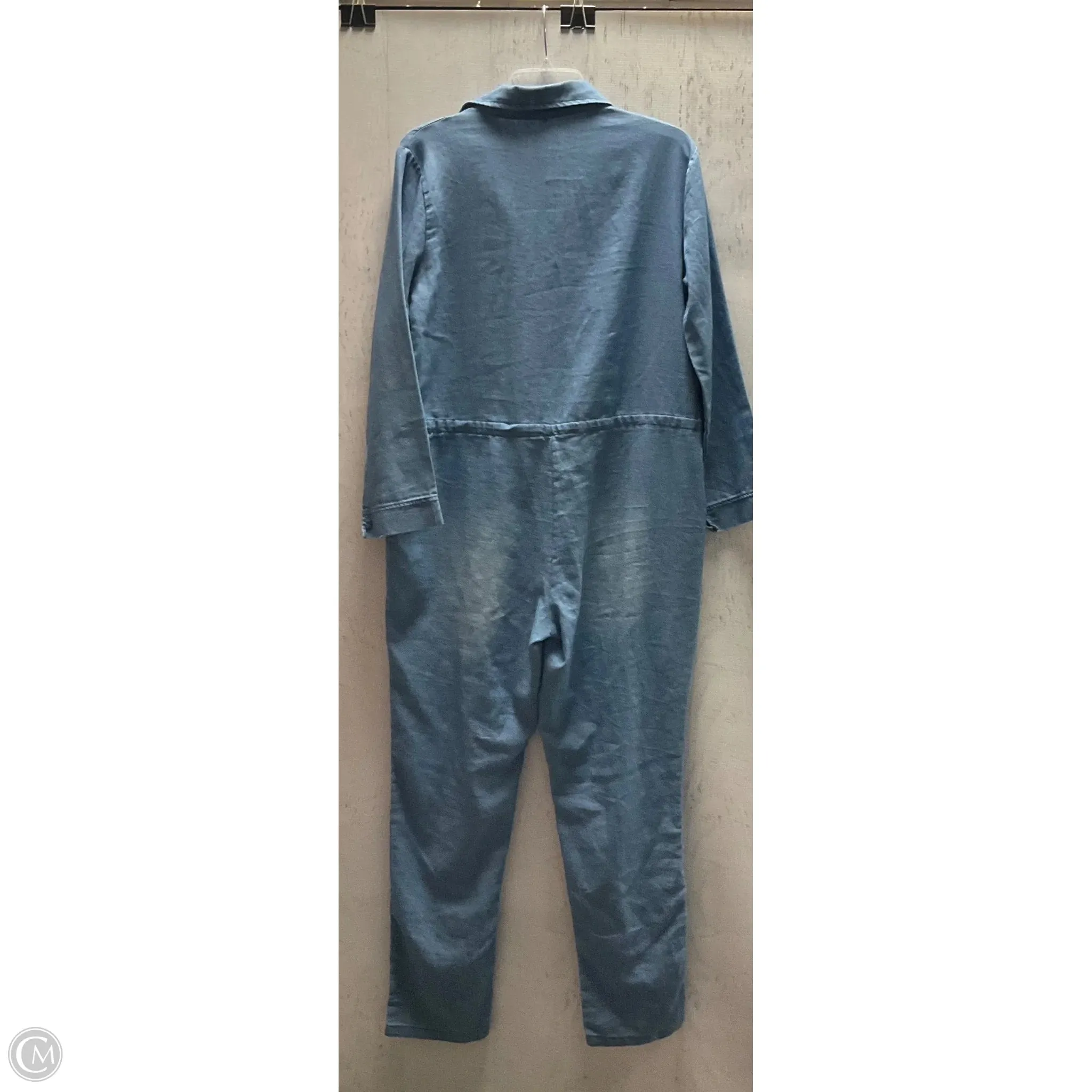 Jumpsuit By Clothes Mentor In Blue Denim, Size: L