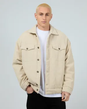 Oversized Cord Jacket Natural