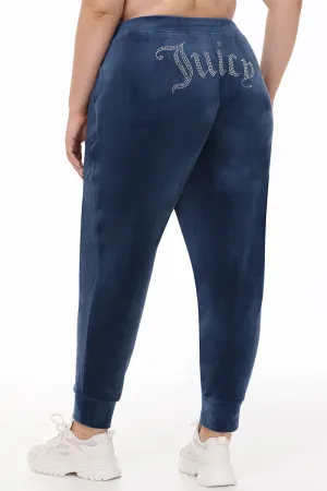 Plus-Size Big Bling Velour Jogger Juicy Couture