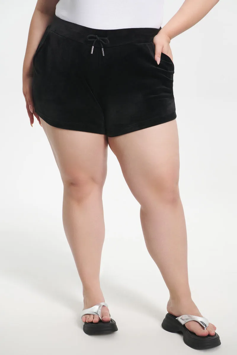 Plus-Size Big Bling Velour Shorts Juicy Couture