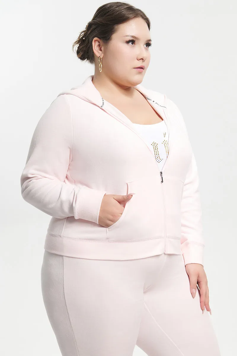 Plus-Size Classic Cotton Velour Hoodie Juicy Couture