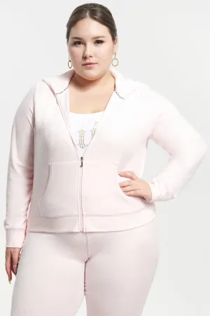 Plus-Size Classic Cotton Velour Hoodie Juicy Couture
