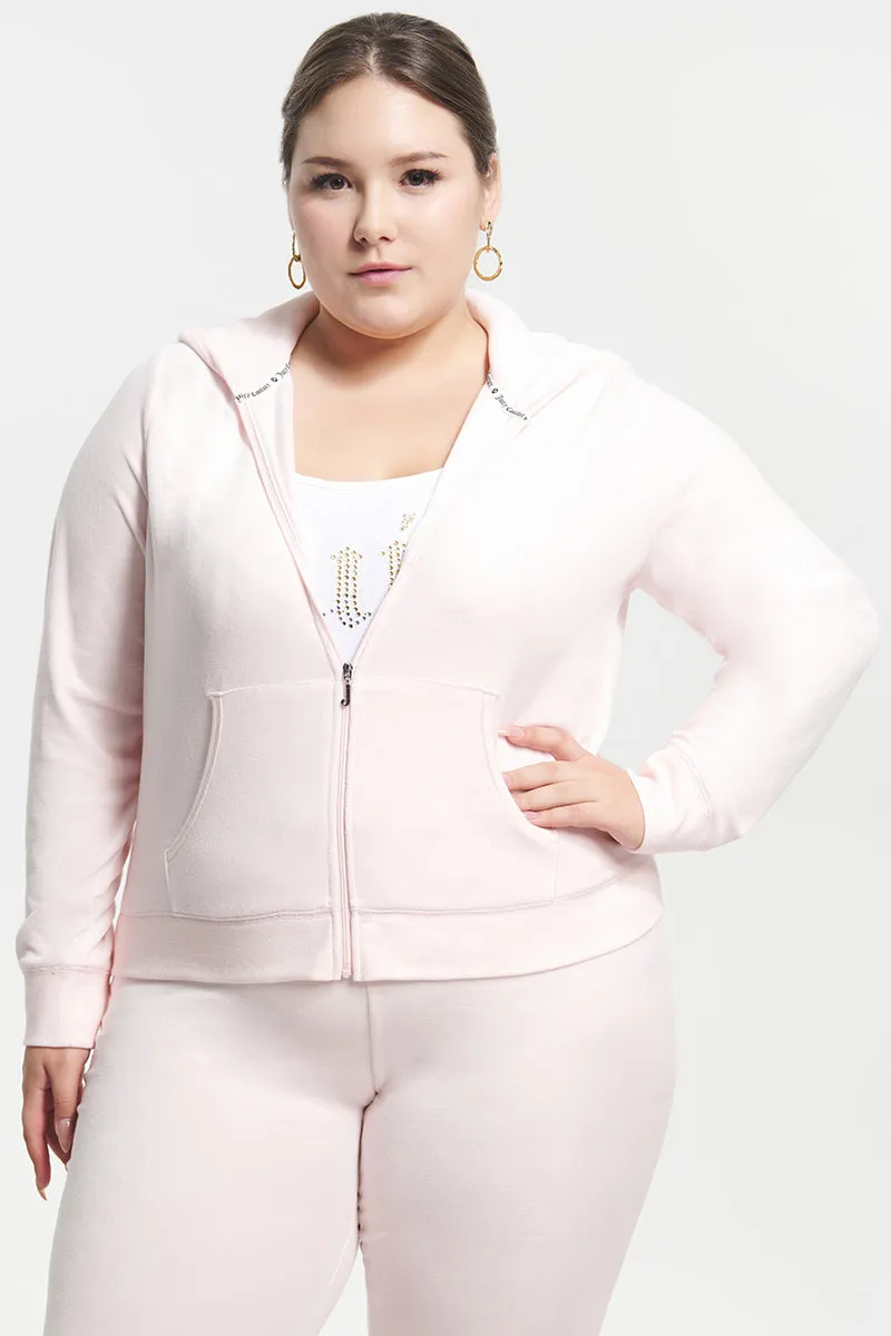 Plus-Size Classic Cotton Velour Hoodie Juicy Couture