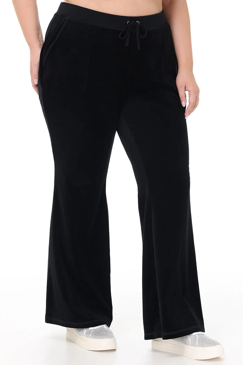 Plus-Size Heritage Cotton Velour Track Pants Juicy Couture
