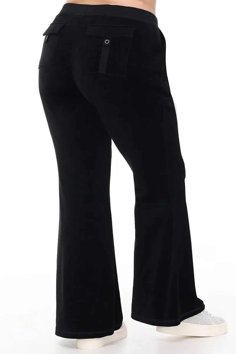 Plus-Size Heritage Cotton Velour Track Pants Juicy Couture
