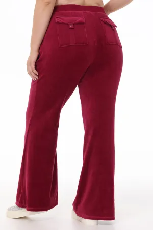Plus-Size Heritage Cotton Velour Track Pants Juicy Couture