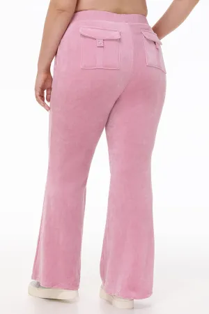 Plus-Size Heritage Cotton Velour Track Pants Juicy Couture