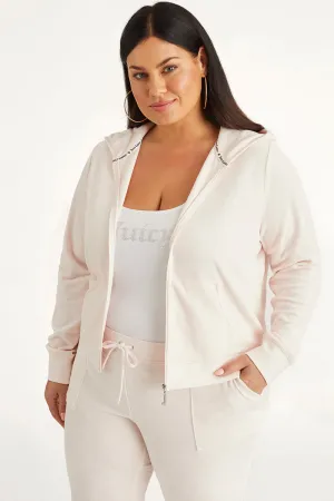 Plus-Size Icons Classic Cotton Velour Hoodie Juicy Couture