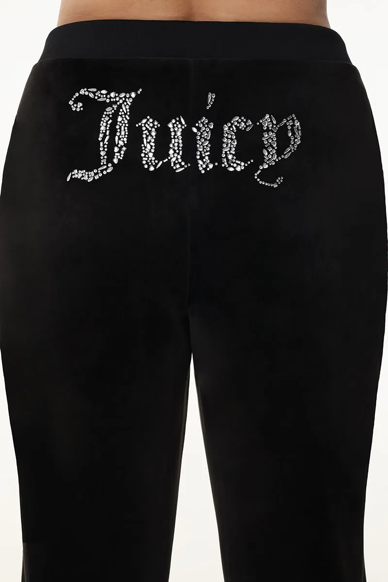 Plus-Size Mixed Crystals Velour Track Pants Juicy Couture