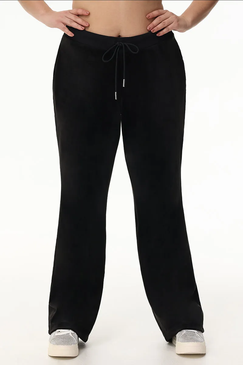 Plus-Size Mixed Crystals Velour Track Pants Juicy Couture