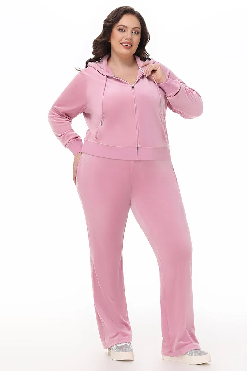 Plus-Size OG Big Bling Velour Hoodie Juicy Couture