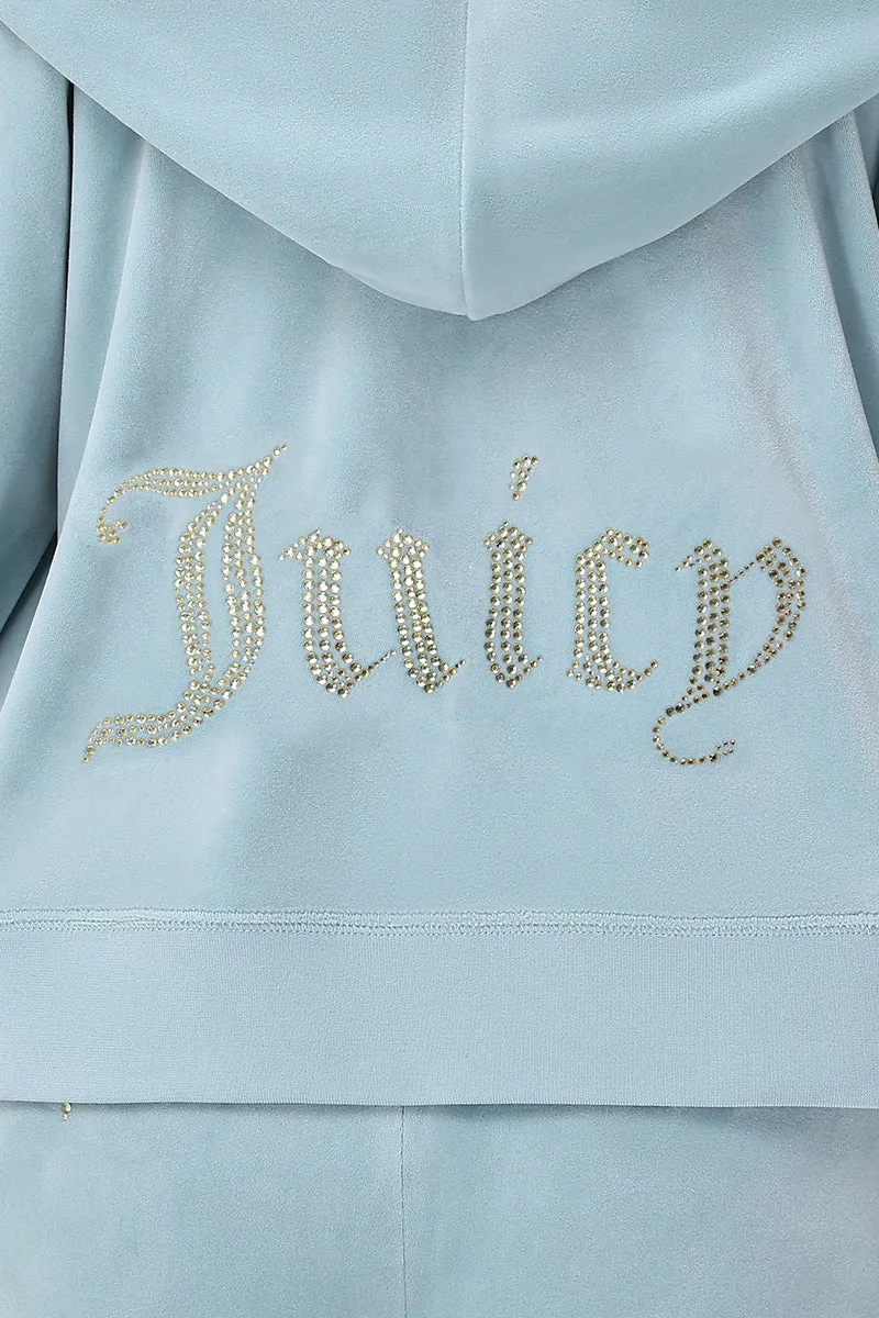 Plus-Size OG Big Bling Velour Hoodie Juicy Couture