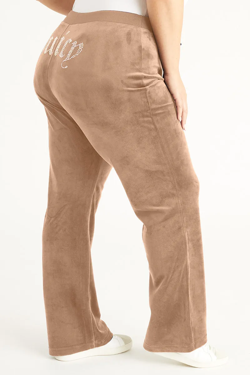 Plus-Size OG Big Bling Velour Track Pants Juicy Couture