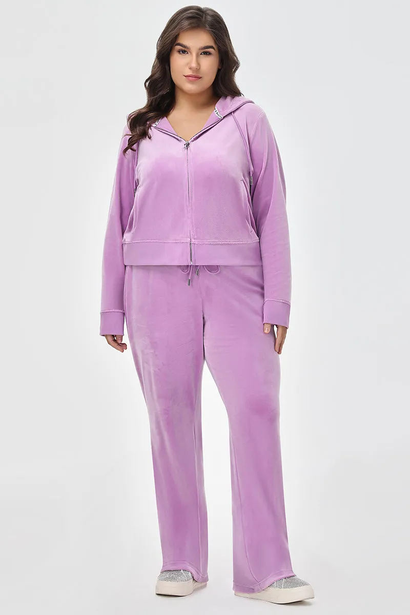 Plus-Size OG Big Bling Velour Track Pants Juicy Couture