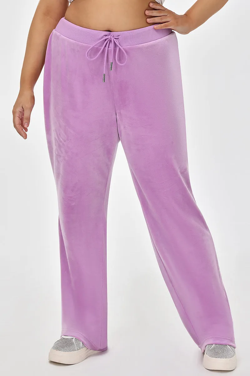Plus-Size OG Big Bling Velour Track Pants Juicy Couture